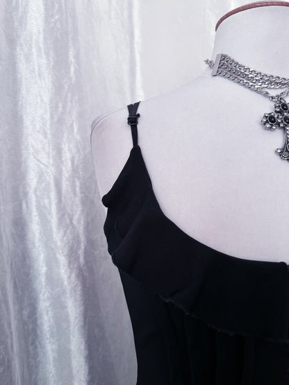 Gothic fairy asymmetrical mesh dress 🦇˚₊‧⁺⋆♱