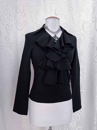 Gothic/Jirai Kei ruffle top 🕷🫀