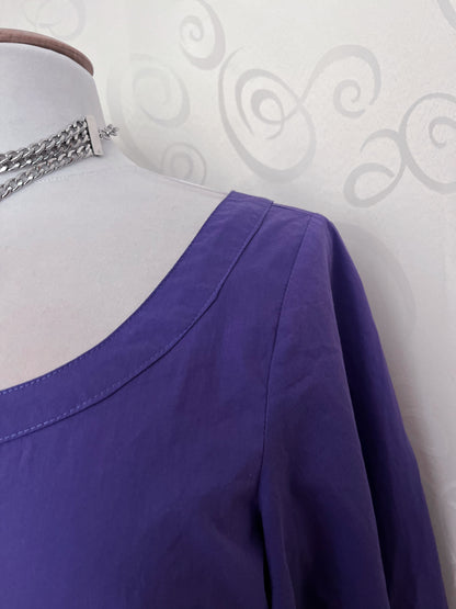 00’s Jirai Kei style purple shirt with puff sleeves 💜🦇