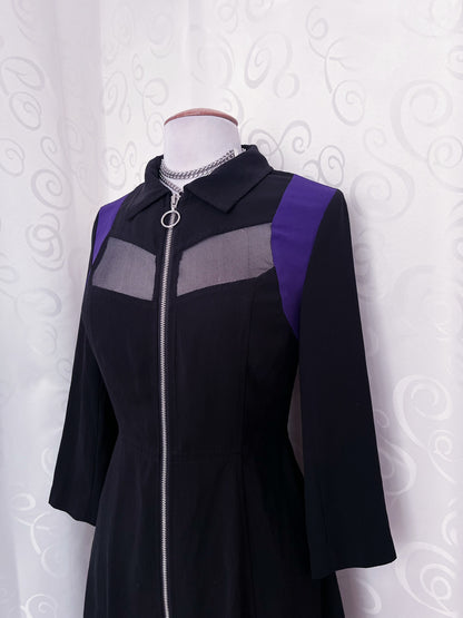 Morgan zip-up witchy black & purple dress 🖤💜
