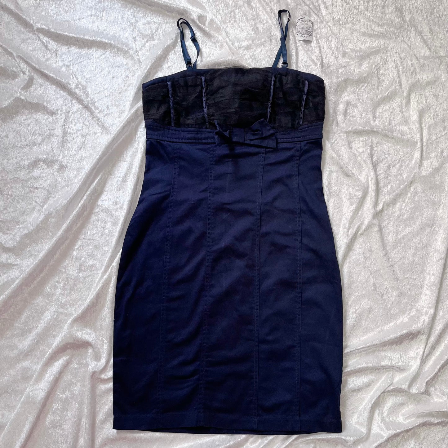 00’s Calliope blue cotton dress with lace detail 💕