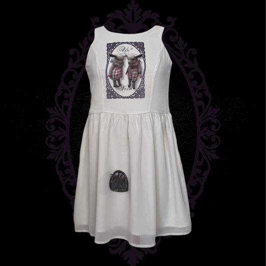 Xoxo REWORKED mesh dress with lacey back🐇🎀