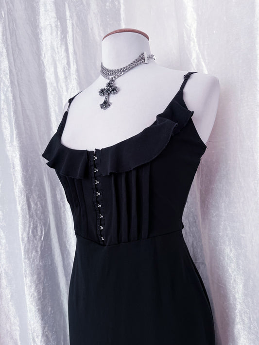 Gothic fairy asymmetrical mesh dress 🦇˚₊‧⁺⋆♱