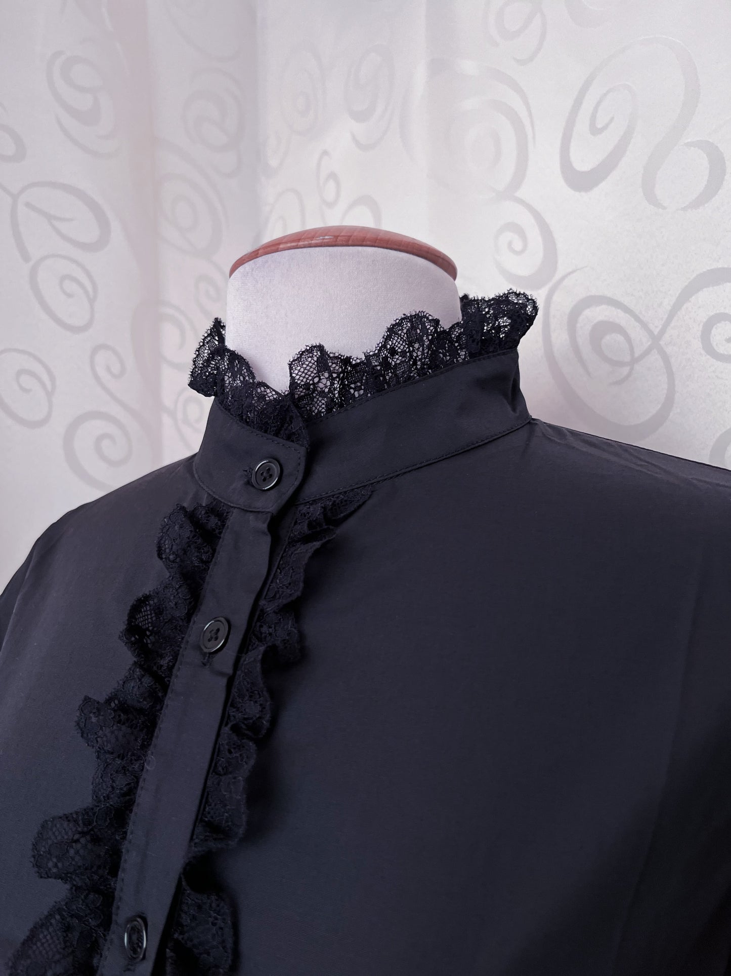 Dracula Gothic victorian style Short Sleeved Cotton Lace Blouse 🖤🦇