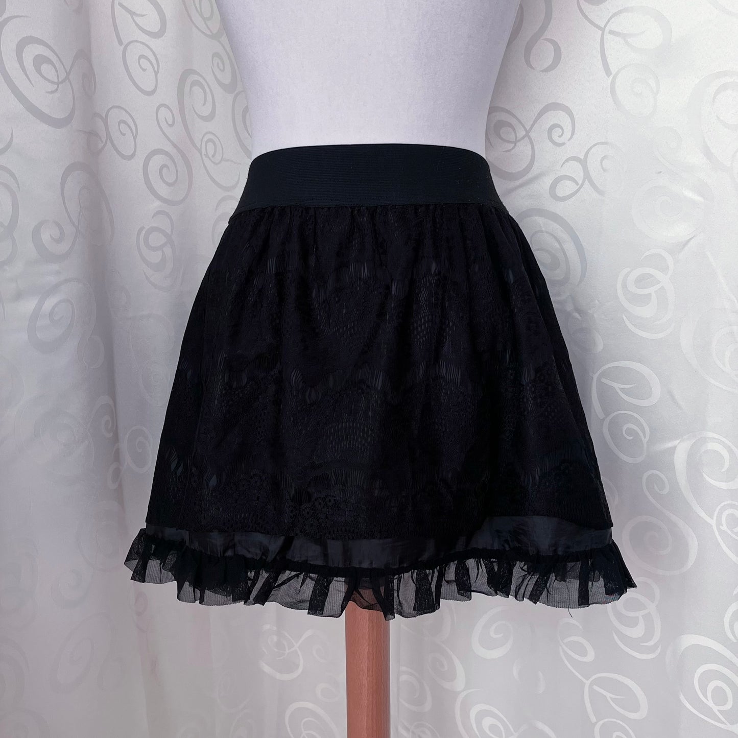 Dark coquette lacey black skirt 🕷️