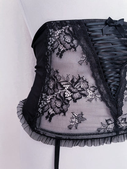 H&M mesh waist corset 🕸️🖤