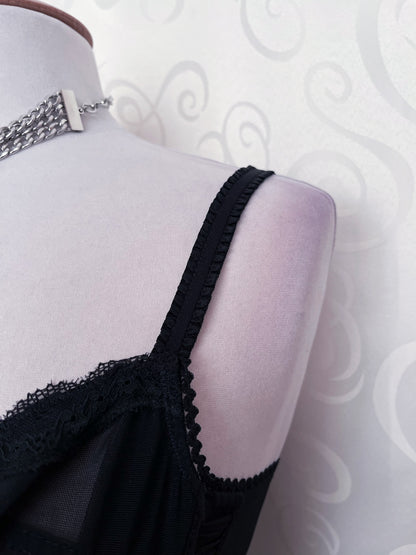 Gothic mesh black corset 🖤