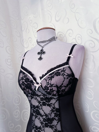 Dark coquette lilac & black nightgown 💜🌀