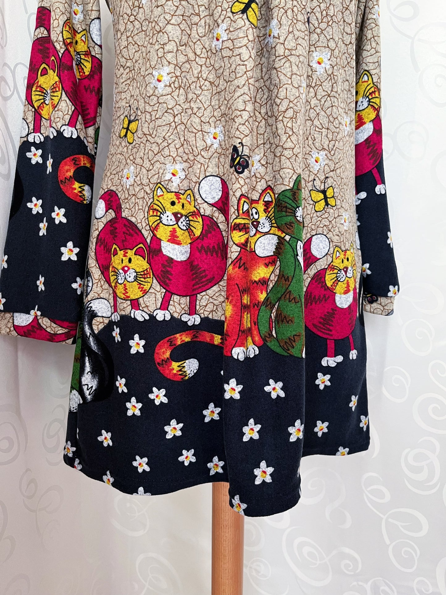 00's Whimsy Twee dress with kittens design🐈😽