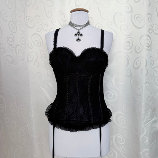 Gothic/Dark Coquette Lacey corset top 🦝🦇