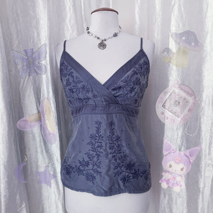 00’s Monsoon fairy lilac top with silk & cotton trim 🧚🏻