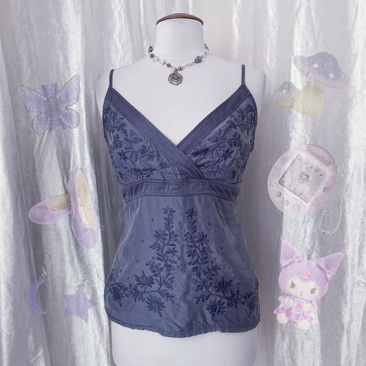 00’s Monsoon fairy lilac top with silk & cotton trim 🧚🏻