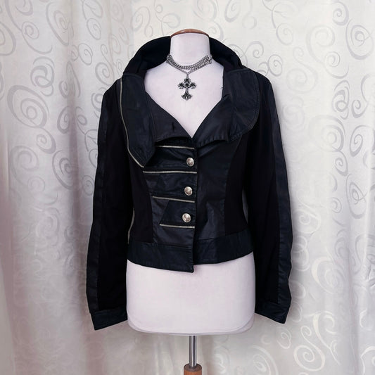 00’s gothic faux leather light jacket 🦇