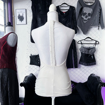 00’s Denny Rose Sexy Joker cut-out top with sequin detail 🃏