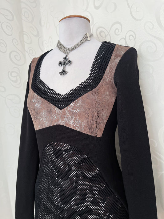 00’s SAVE THE QUEEN rare fishnet dress 🦇💜