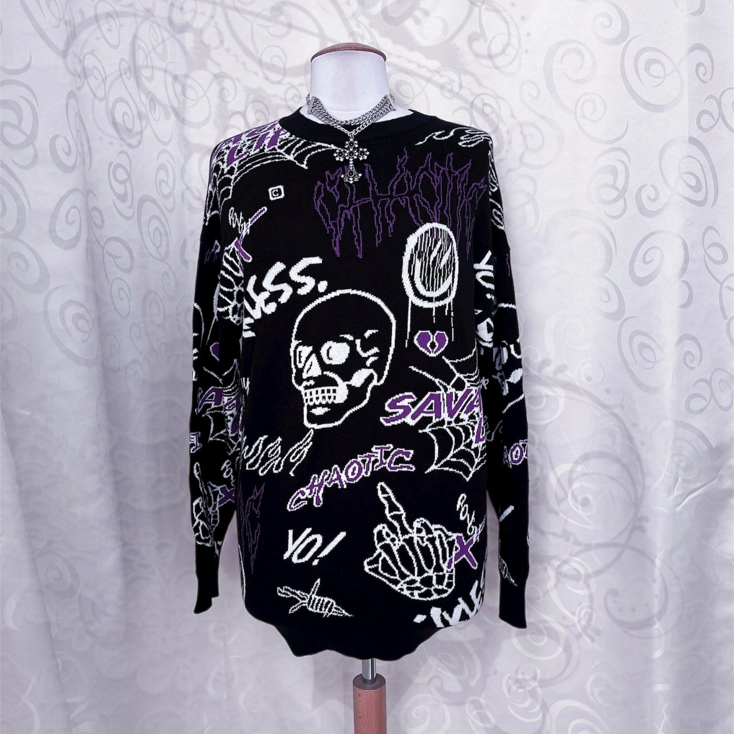 FSBN Skater knit with skull & other details 💀