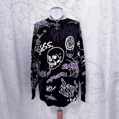 FSBN Skater knit with skull & other details 💀