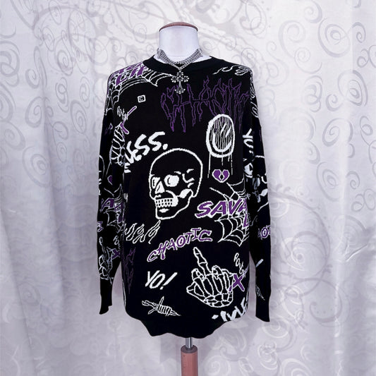 FSBN Skater knit with skull & other details 💀