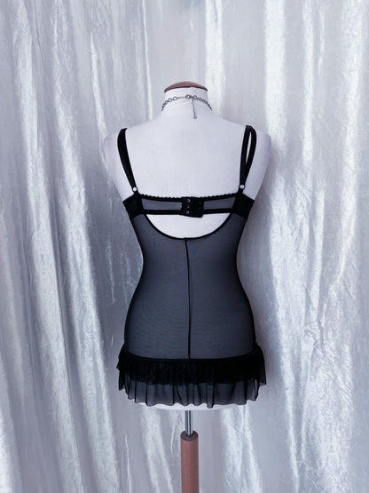 Gothic mesh & lace babydoll 🌹