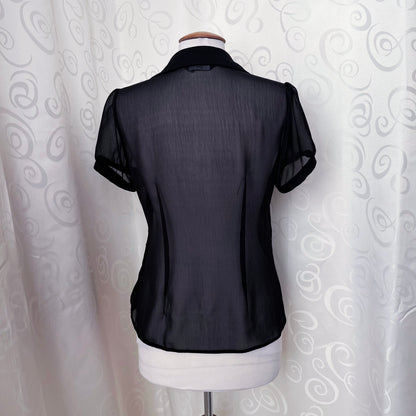 Dark coquette/Gothic mesh shirt 🕷️🎞️