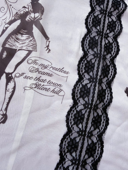 REWORKED Silent Hill inspired Lacey see-through top 🔦 📻 ༺♰༻
