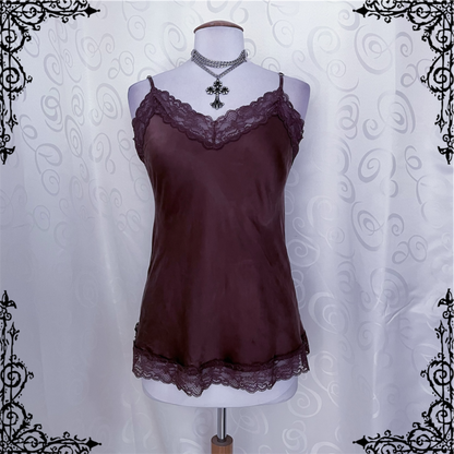 Horror Protagonist/Dark Coquette cami top 🌀🦇