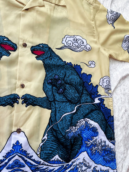 Men’s oversize Japan style Godzilla shirt 🦖🇯🇵🍥