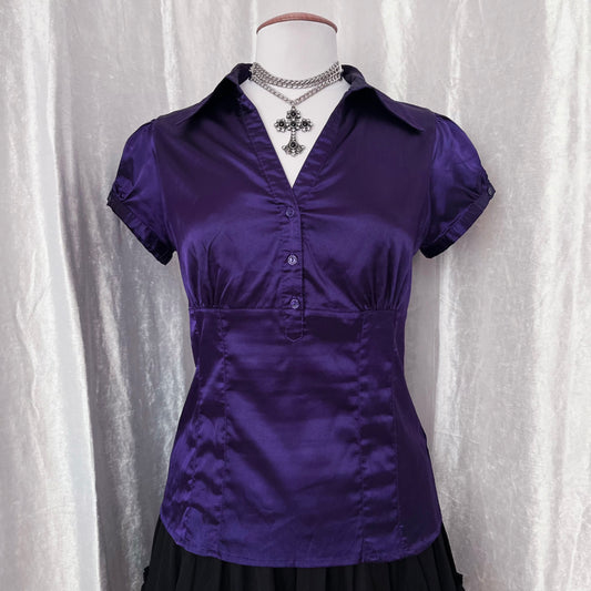 Gothic coquette purple shirt 💜🎀