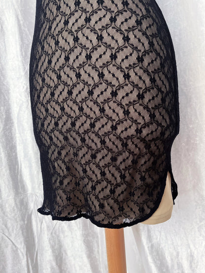 00's Qipao Asian style golden brown lace dress 🐉