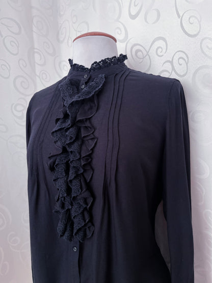 Espirit gothic ruffle shirt ✝️