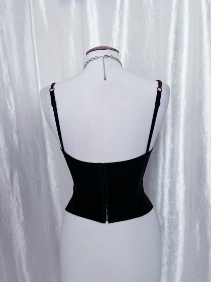00’s alternative mesh corset top with animal print & embroidered details 🐾💋