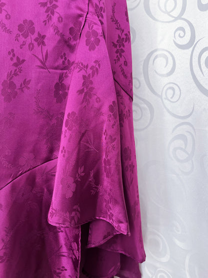 Whimsy fairy maxi magenta skirt with embossed details 🎀💕