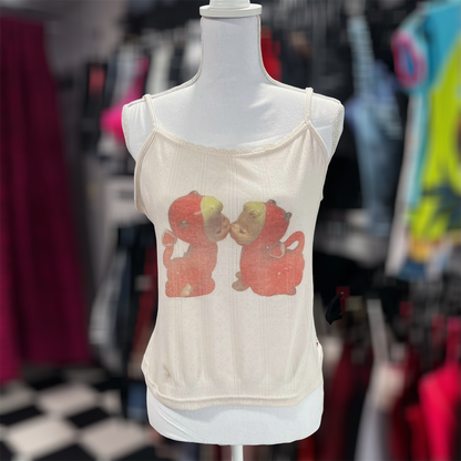 Hellish cupids REWORKED creamy knit style top 💋