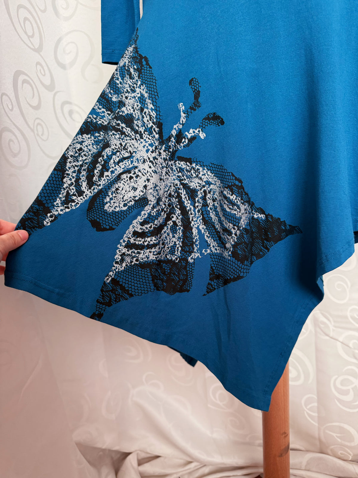00’s Fairy butterfly design teal dress 🦋