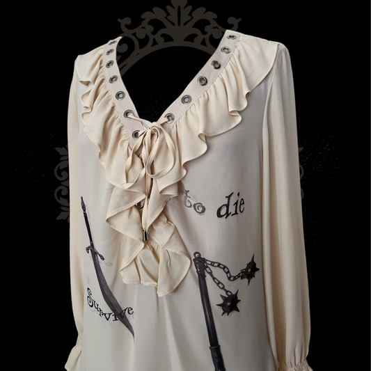 Survive to die REWORKED lace-up mesh top 🗡️⚔️