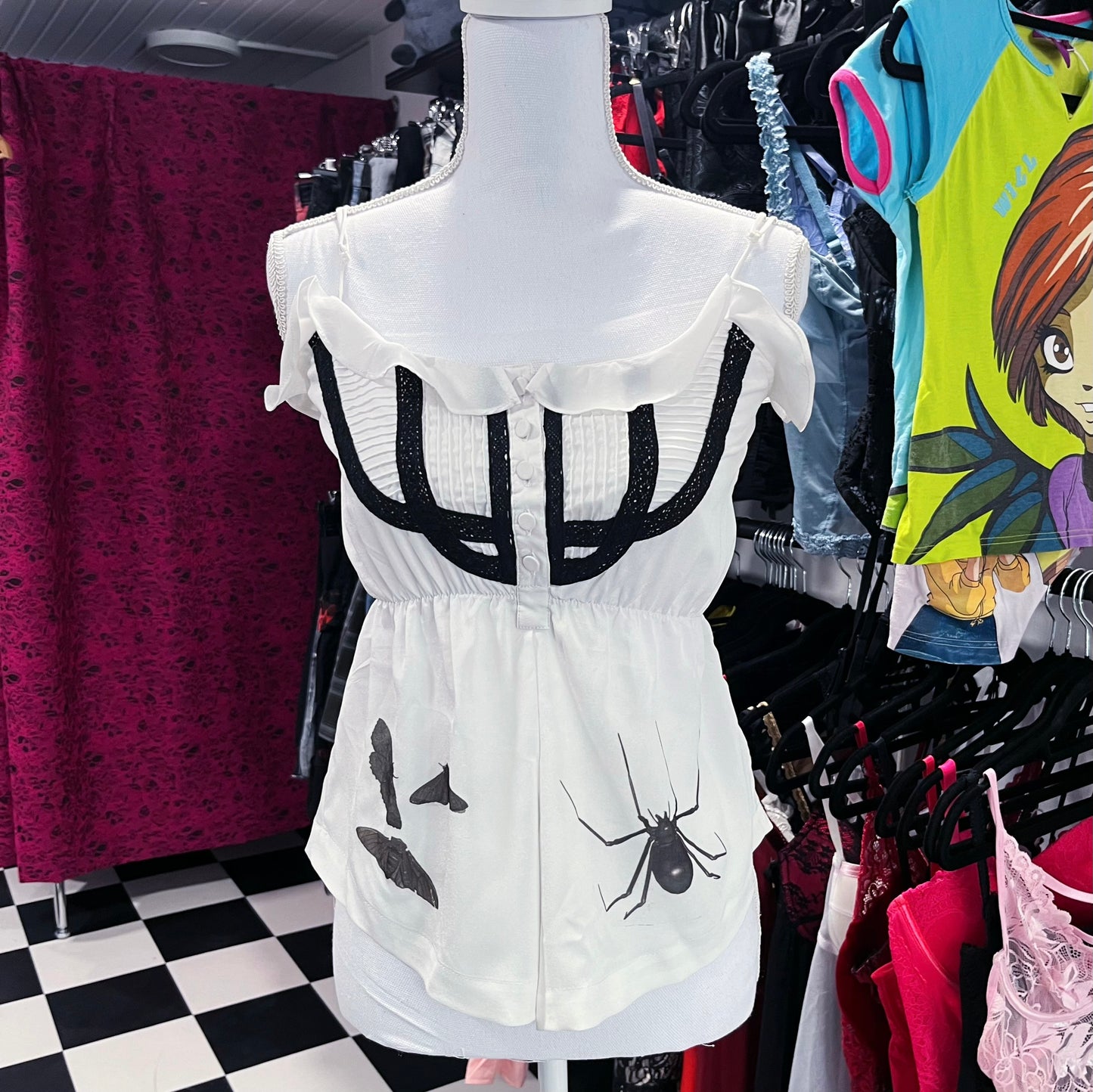 Crawlies REWORKED dark coquette cami top 🕸️🕷️