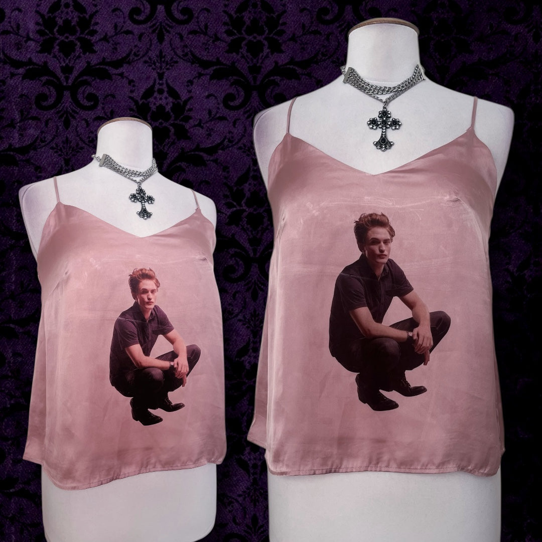 Vampire boyfriend REWORKED satin cami top 🎀🧛🏻‍♂️