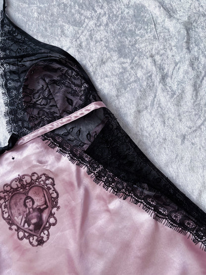 Joan Of Arc Reworked lilac saten & lace nightgown 💜🗡️