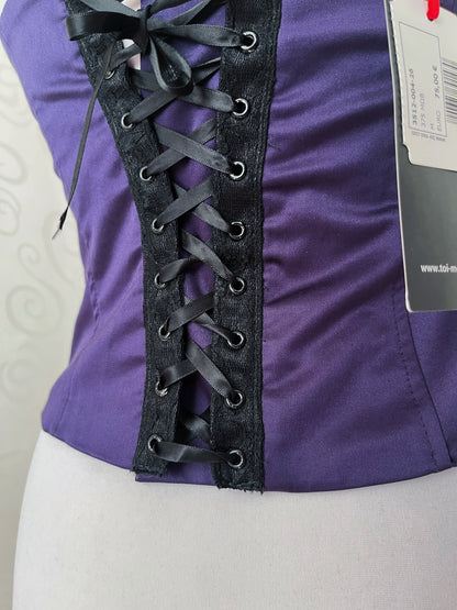 00’s whimsy deadstock purple corset 💜🌀