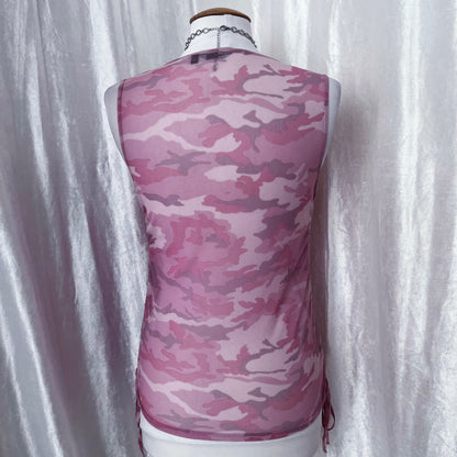 Iconic pink army mesh top 🔫🎀