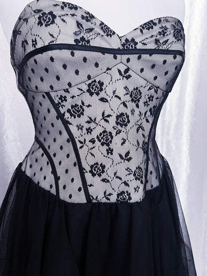 Gothic ballerina corset tulle dress 🌑🦇