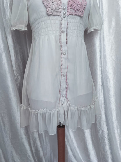 Dreamy coquette cotton & mesh dress 🎀