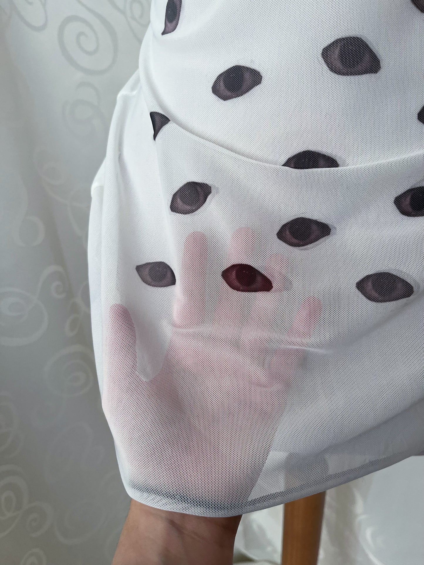 Wandering Eyes REWORKED mesh nightgown with lace-up detail 👁️✝️