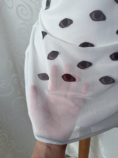 Wandering Eyes REWORKED mesh nightgown with lace-up detail 👁️✝️