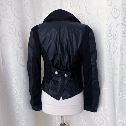 00’s gothic faux leather light jacket 🦇