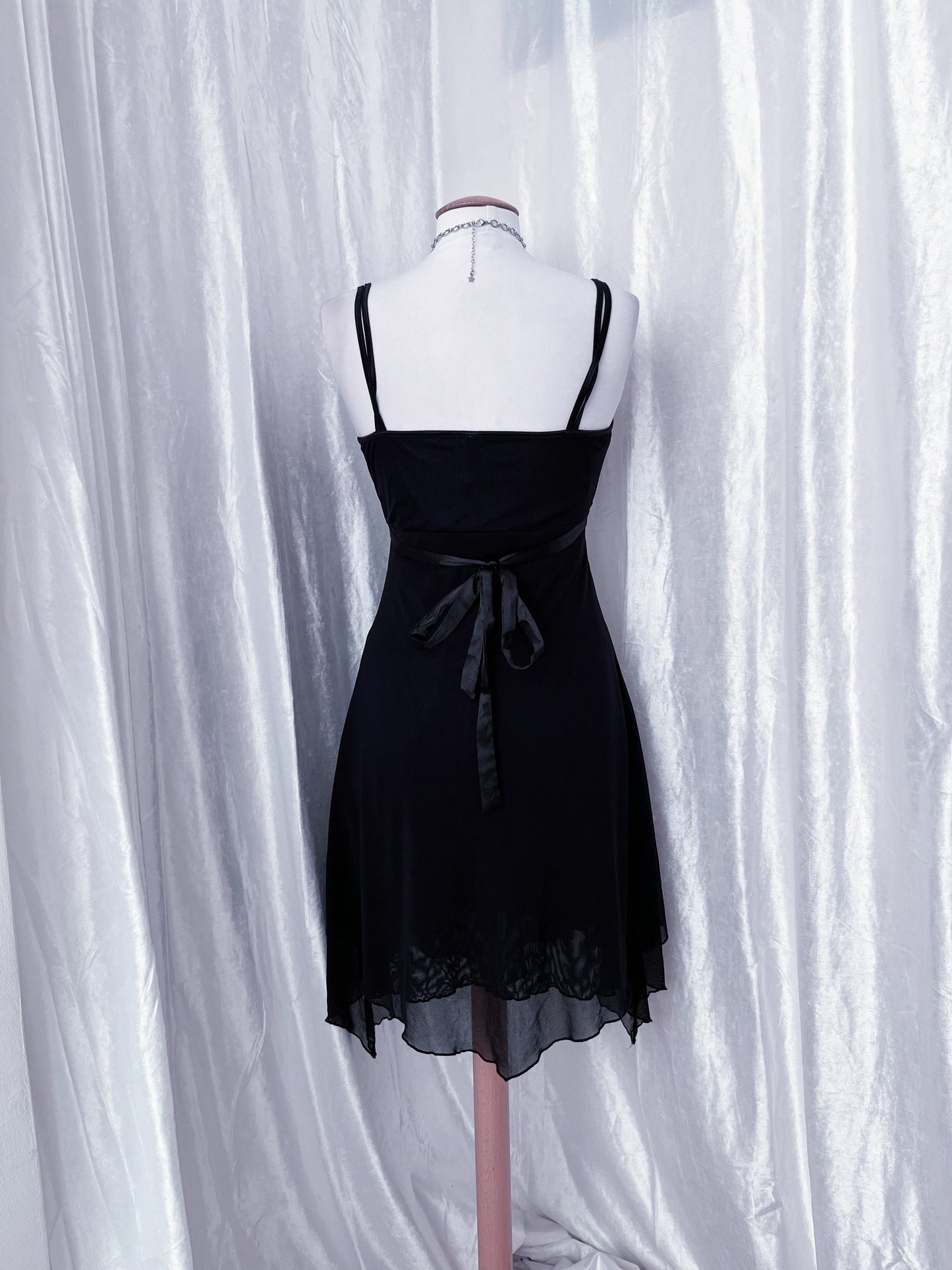 00’s dark fairy mesh dress 🖤🧚‍♀️