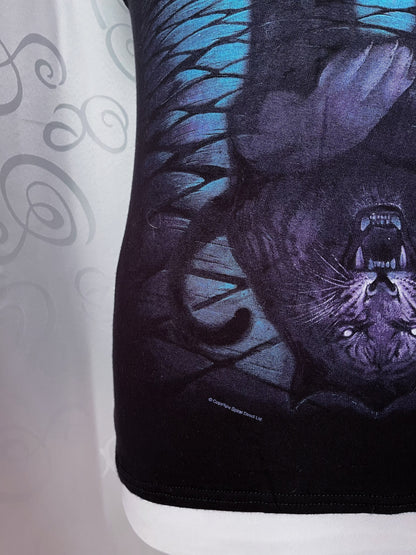 SPIRAL black wild side tee with lace detail 🖤🐱