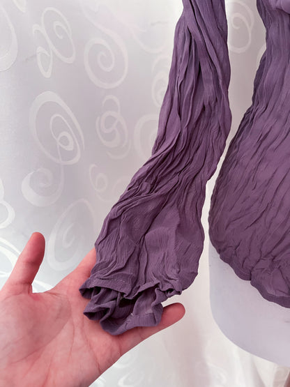 00’s fairycore lilac ruffle shirt 💜🧚🏻