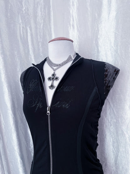 Alternative hot zip-up tunic/dress 🦇