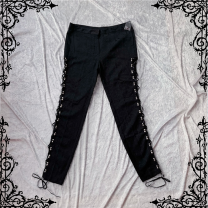 Dracula Side Laced Brocade Pants 🖤